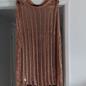 Mesh sweater (gold) worn once